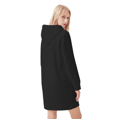 Schwarzer Velvet Hoodie Dress Hoodiekleid JLR Design