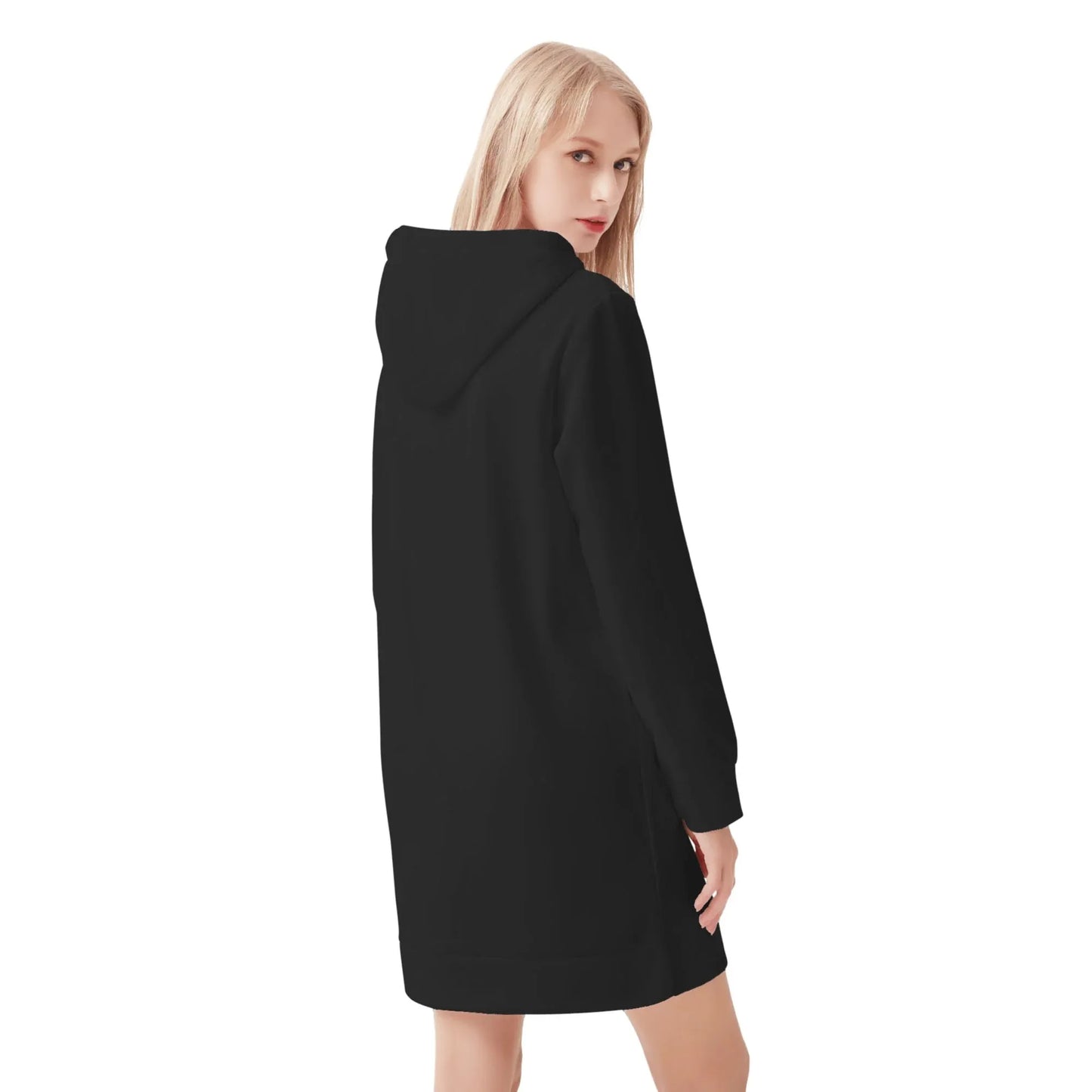 schwarzer-velvet-hoodie-dress-hoodiekleid-jlr-design-47571 - JLR Design