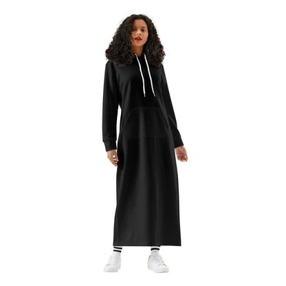 schwarzes-bequemes-leichtes-hoodie-kleid-hoodiekleid-jlr-design-36303 - JLR Design