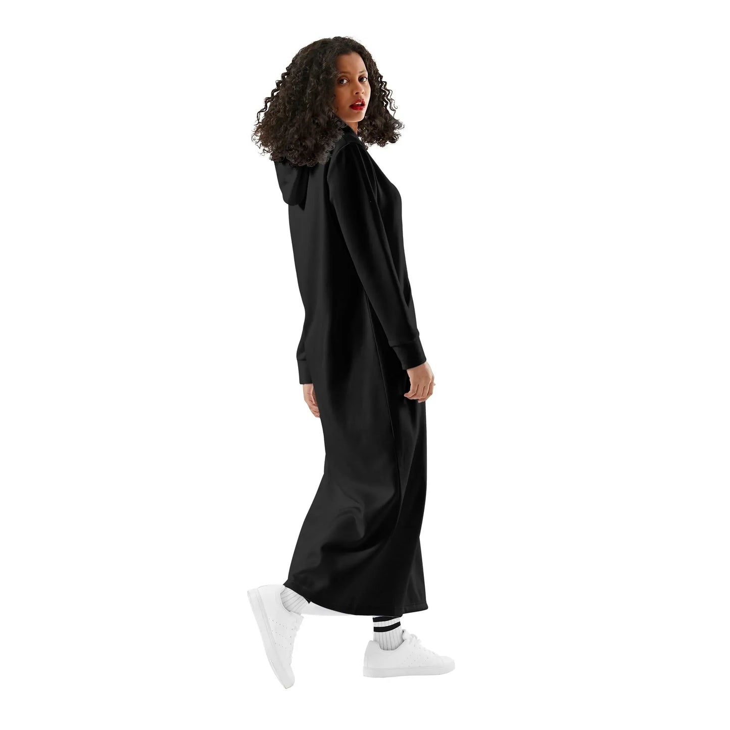 schwarzes-bequemes-leichtes-hoodie-kleid-hoodiekleid-jlr-design-93306 - JLR Design