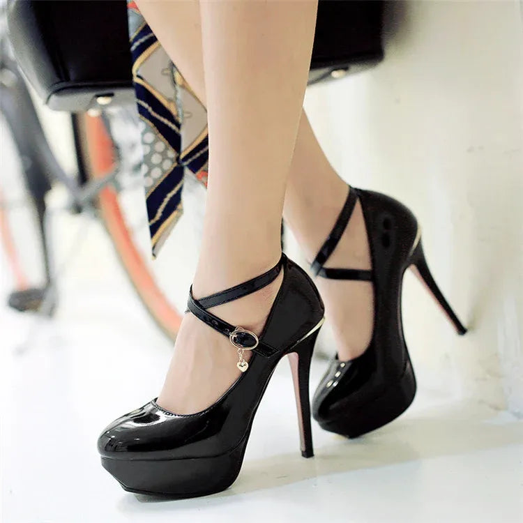 round-toe-plattform-high-heels-im-lack-look-high-heels-jlr-design-85941 - JLR Design