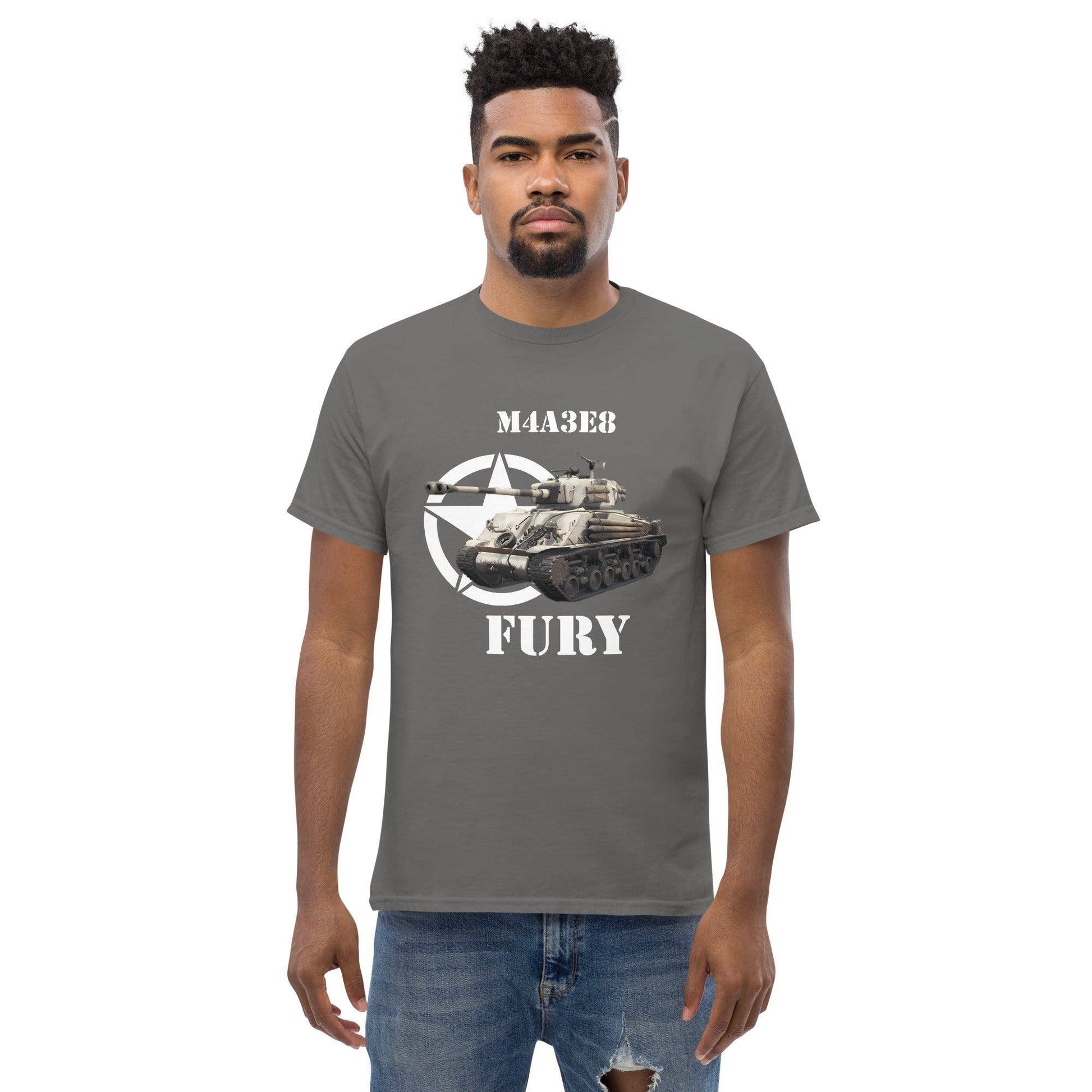 sherman-m4a3e8-fury-panzer-herren-t-shirt-t-shirt-jlr-design-67633 - JLR Design