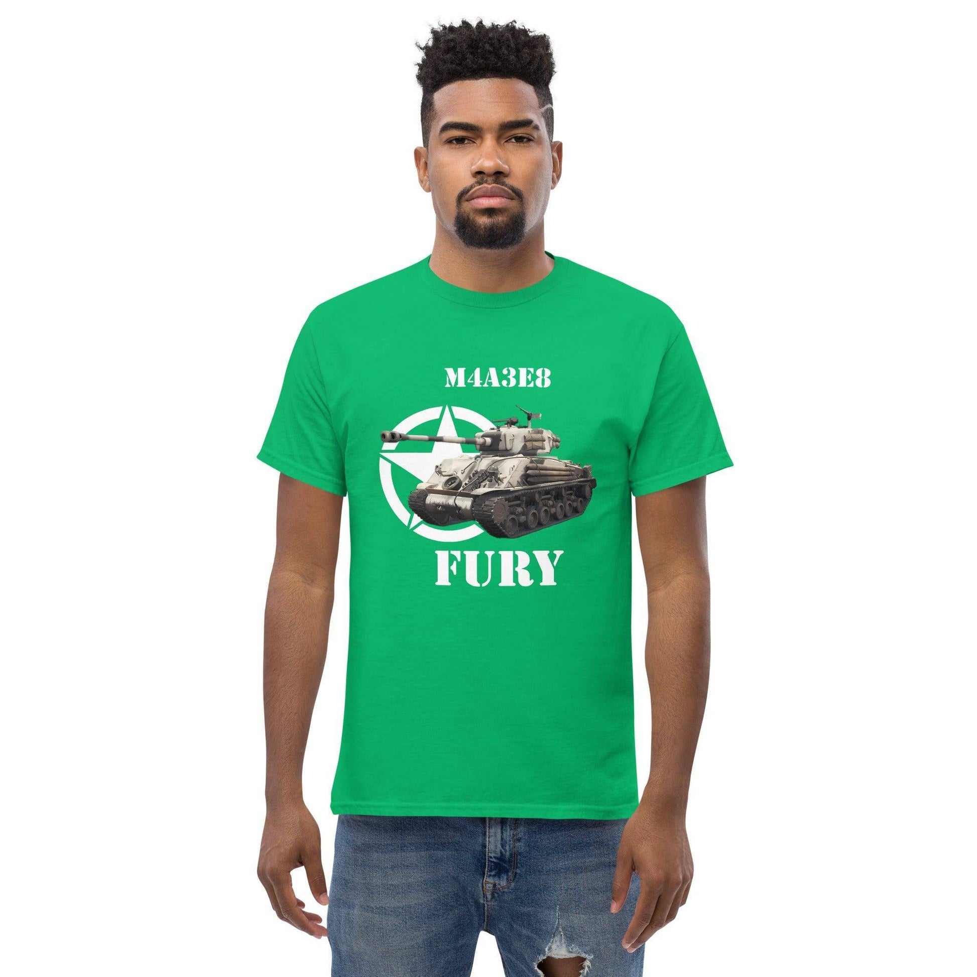 sherman-m4a3e8-fury-panzer-herren-t-shirt-t-shirt-jlr-design-65445 - JLR Design
