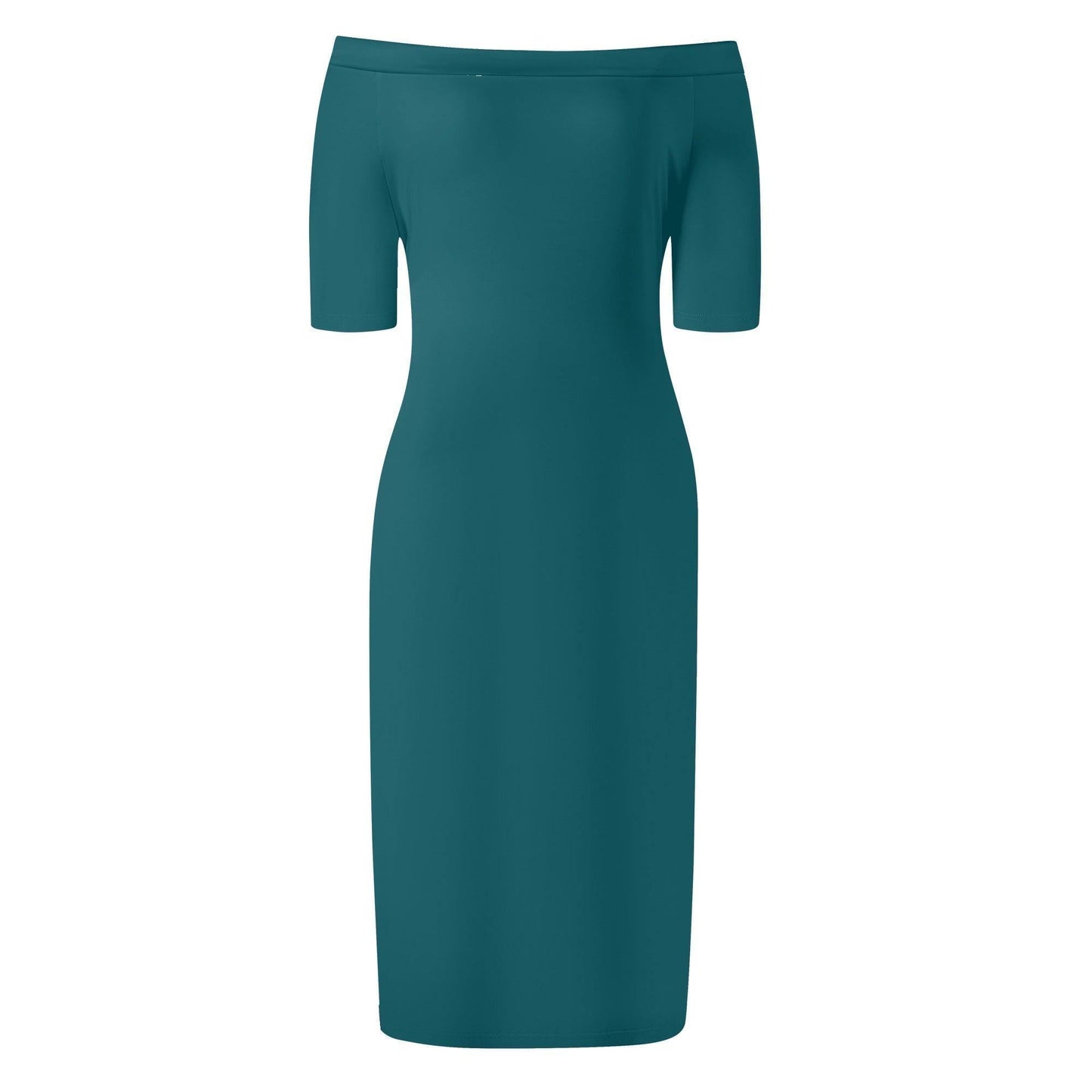 Sherpa Blau Off-Shoulder-Kleid -- Sherpa Blau Off-Shoulder-Kleid - undefined Off-Shoulder-Kleid | JLR Design