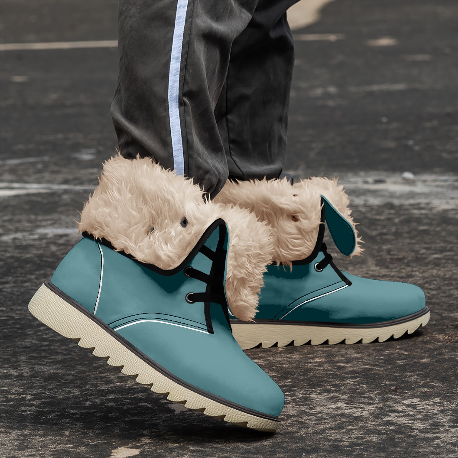 Sherpa Blue Chic Boots mit Plüschfutter Stiefel JLR Design