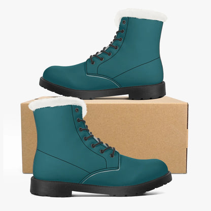 sherpa-blue-faux-fur-leder-boots-boots-jlr-design-5 - JLR Design