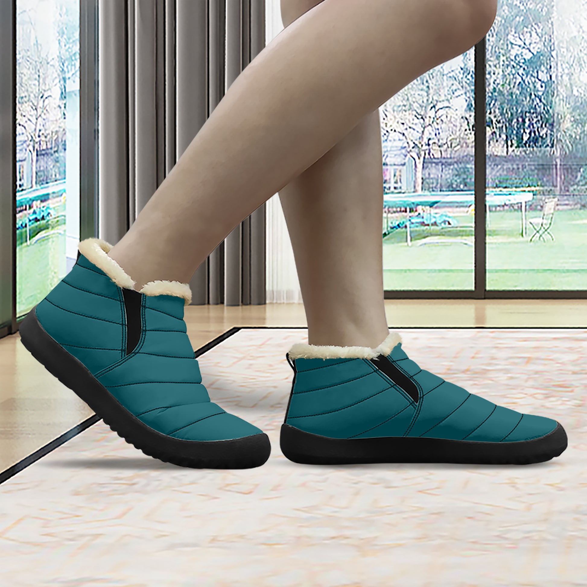 Sherpa Blue Faux Fur Slipper Slipper JLR Design