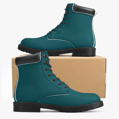 Sherpa Blue Leder Boots | Stylische und Warme Winterstiefel Boots JLR Design
