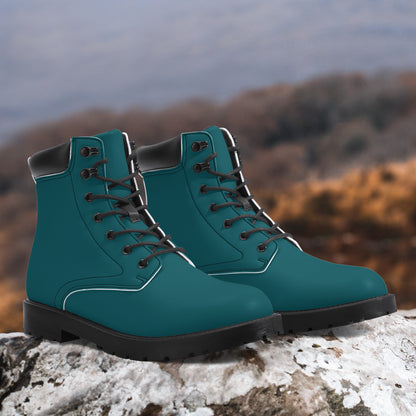 Sherpa Blue Leder Boots | Stylische und Warme Winterstiefel Boots JLR Design