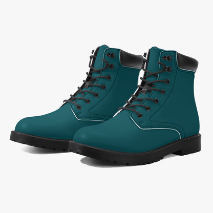 Sherpa Blue Leder Boots | Stylische und Warme Winterstiefel Boots JLR Design