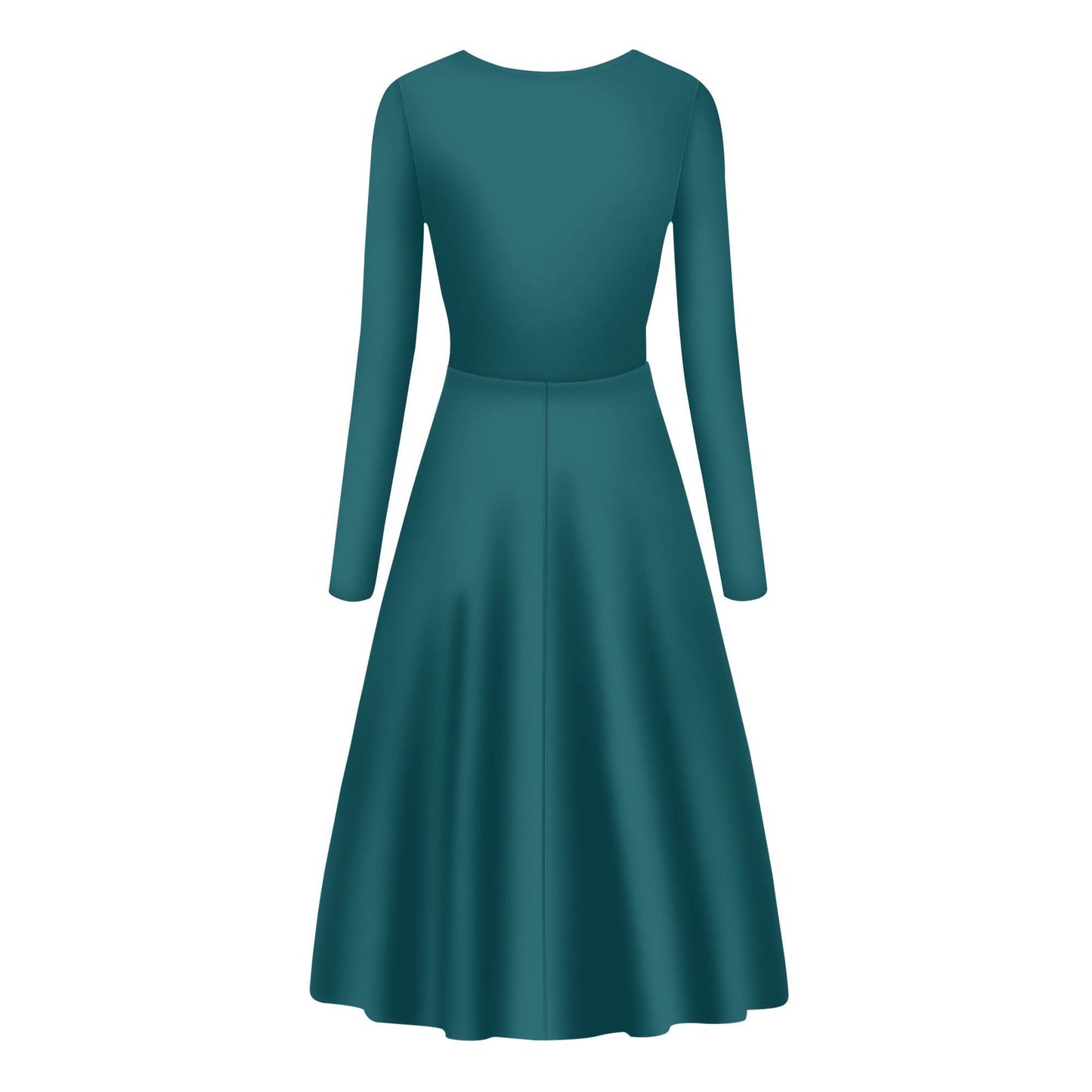 Sherpa Blue Long Sleeve Dress -- Sherpa Blue Long Sleeve Dress - undefined Long Sleeve Dress | JLR Design
