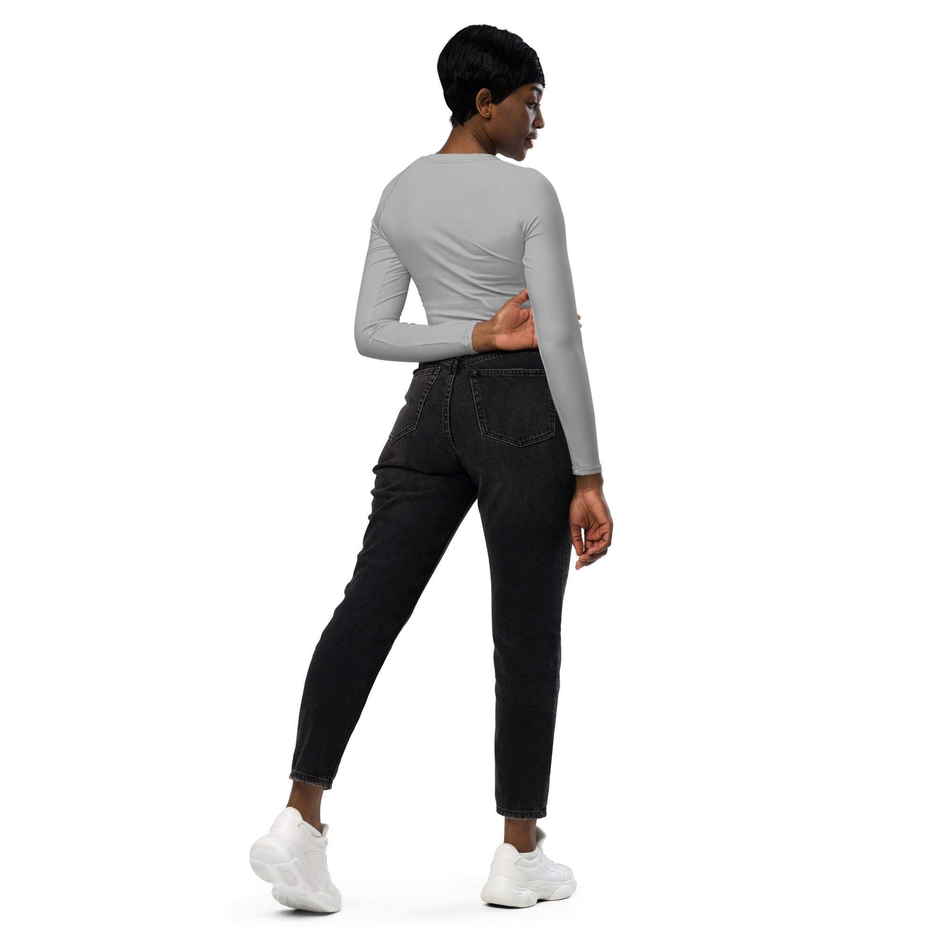 Silber Long Sleeve Damen Crop Top Long Sleeve Crop Top 54.99 Crop, Damen, Long, Silber, Sleeve, Top JLR Design