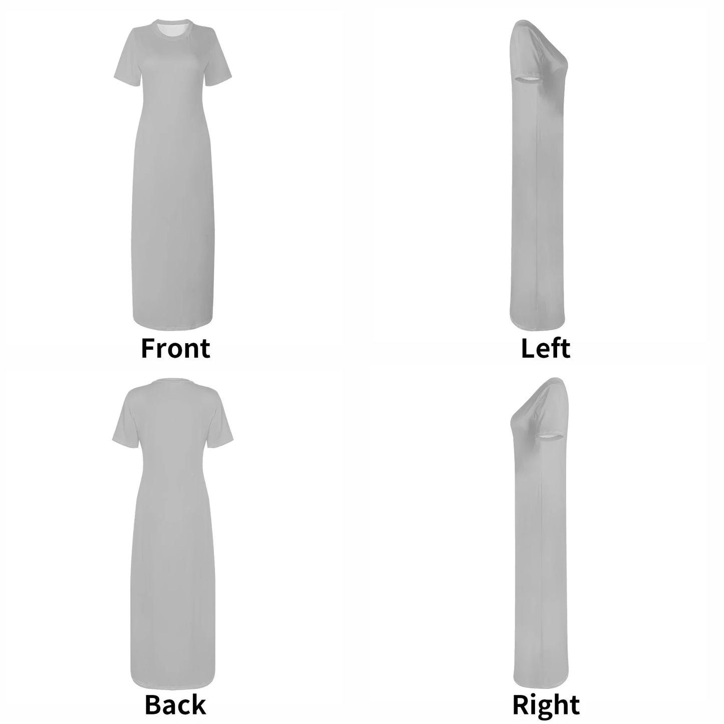 silber-short-sleeve-long-dress-long-dress-jlr-design-62462 - JLR Design