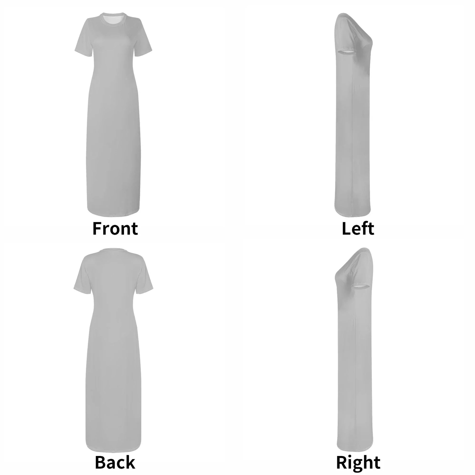 silber-short-sleeve-long-dress-long-dress-jlr-design-62462 - JLR Design