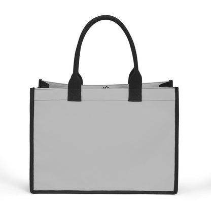 Silberne Canvas Shopper Tasche Einkaufstasche JLR Design