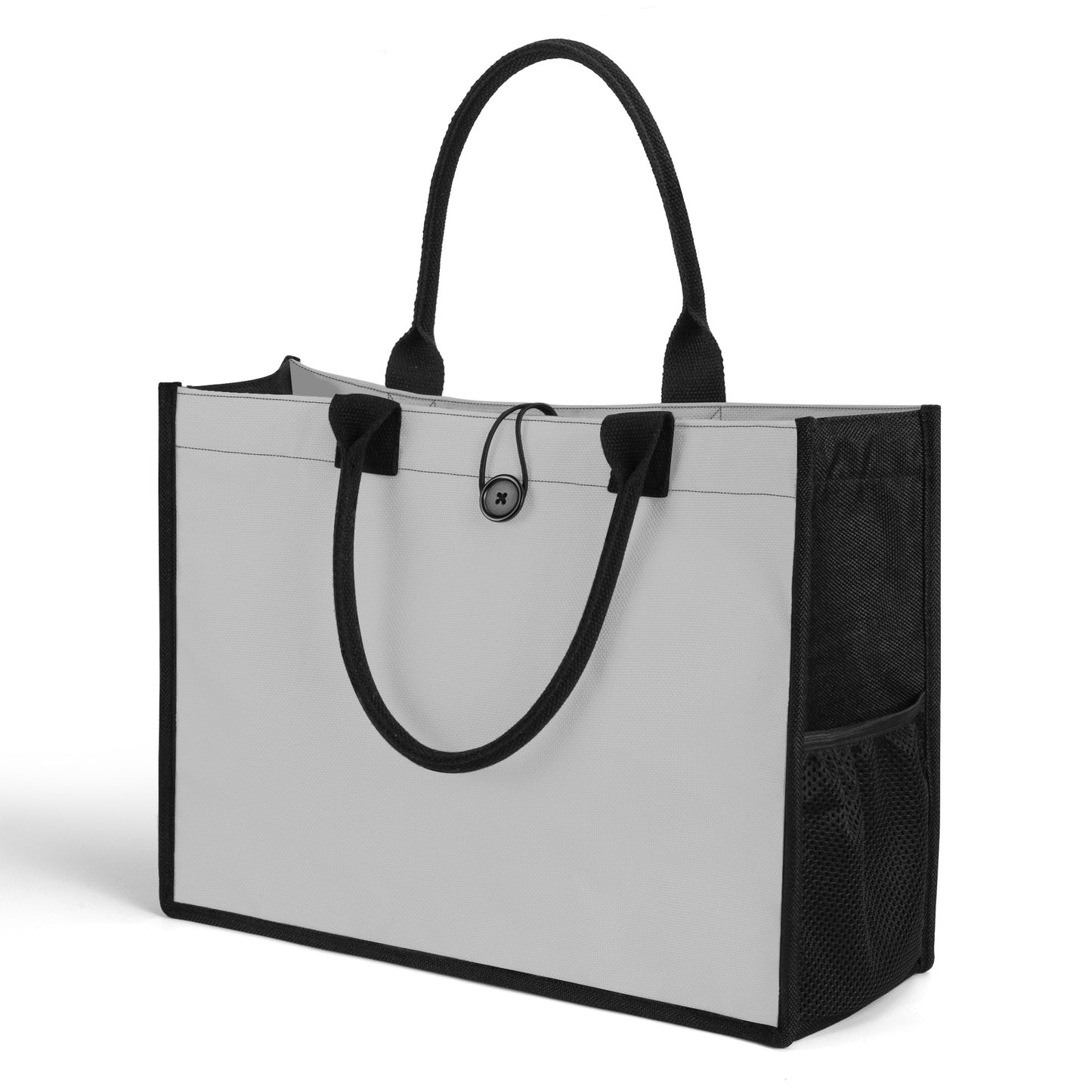 Silberne Canvas Shopper Tasche Einkaufstasche JLR Design