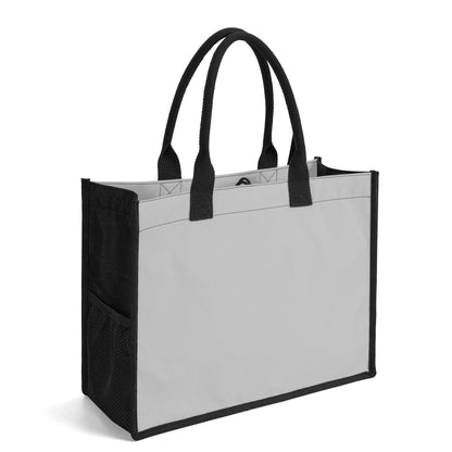 Silberne Canvas Shopper Tasche Einkaufstasche JLR Design