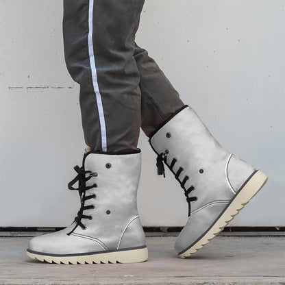 Silberne Chic Boots mit Plüschfutter Stiefel JLR Design