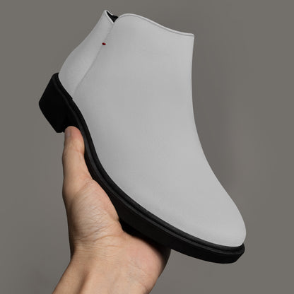 Silberne elegante Reißverschluss-Stiefeletten Stiefeletten JLR Design