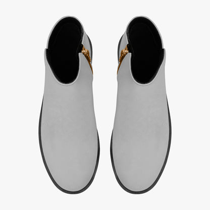 Silberne elegante Reißverschluss-Stiefeletten Stiefeletten JLR Design