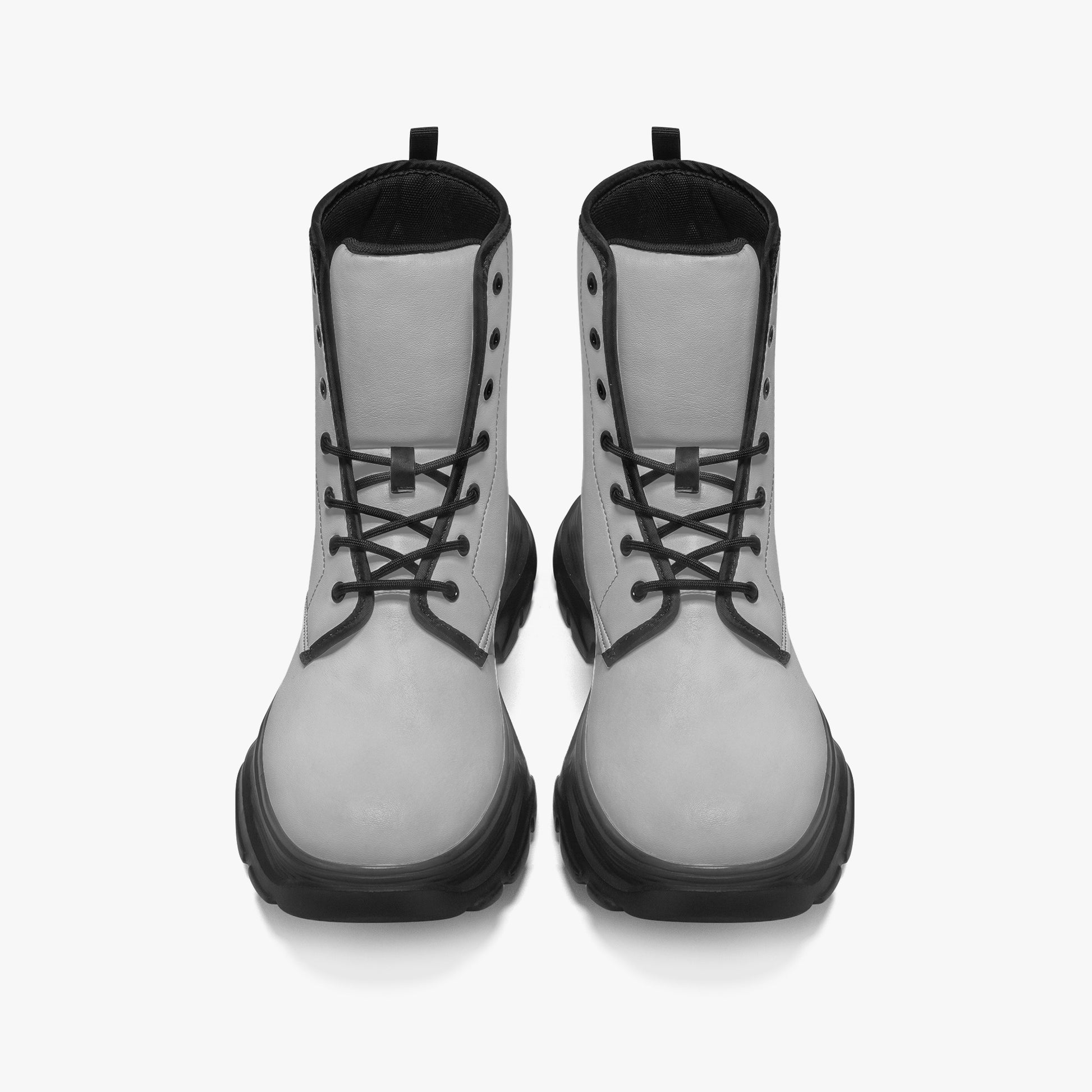 Silberne Leather Chunky Boots Boots JLR Design