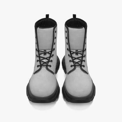 Silberne Leather Chunky Boots Boots JLR Design