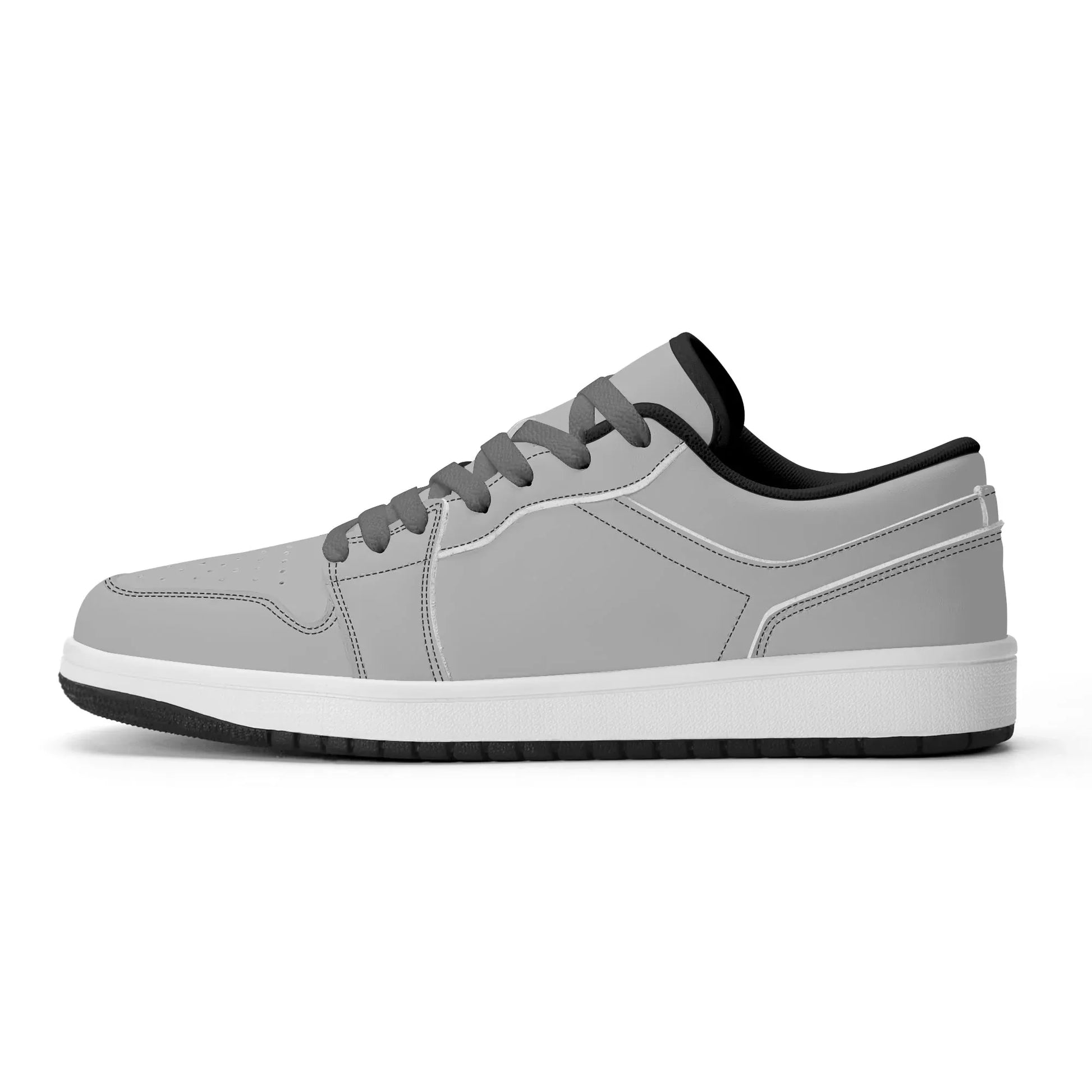 silberne-low-top-leder-sneaker-fur-damen-sneaker-jlr-design-33001 - JLR Design
