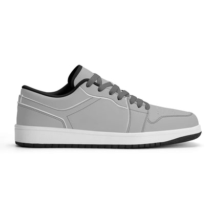 silberne-low-top-leder-sneaker-fur-herren-sneaker-jlr-design-22714 - JLR Design