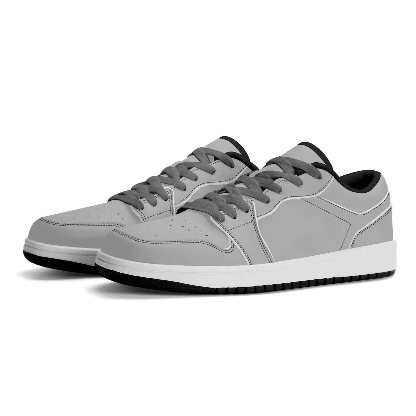 silberne-low-top-leder-sneaker-fur-herren-sneaker-jlr-design-69477 - JLR Design