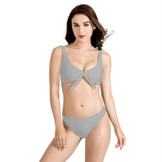 Silberner Bikini Badeanzug mit Schleife Bikini mit Schleife 47.99 Bikini, Schleife, silber JLR Design