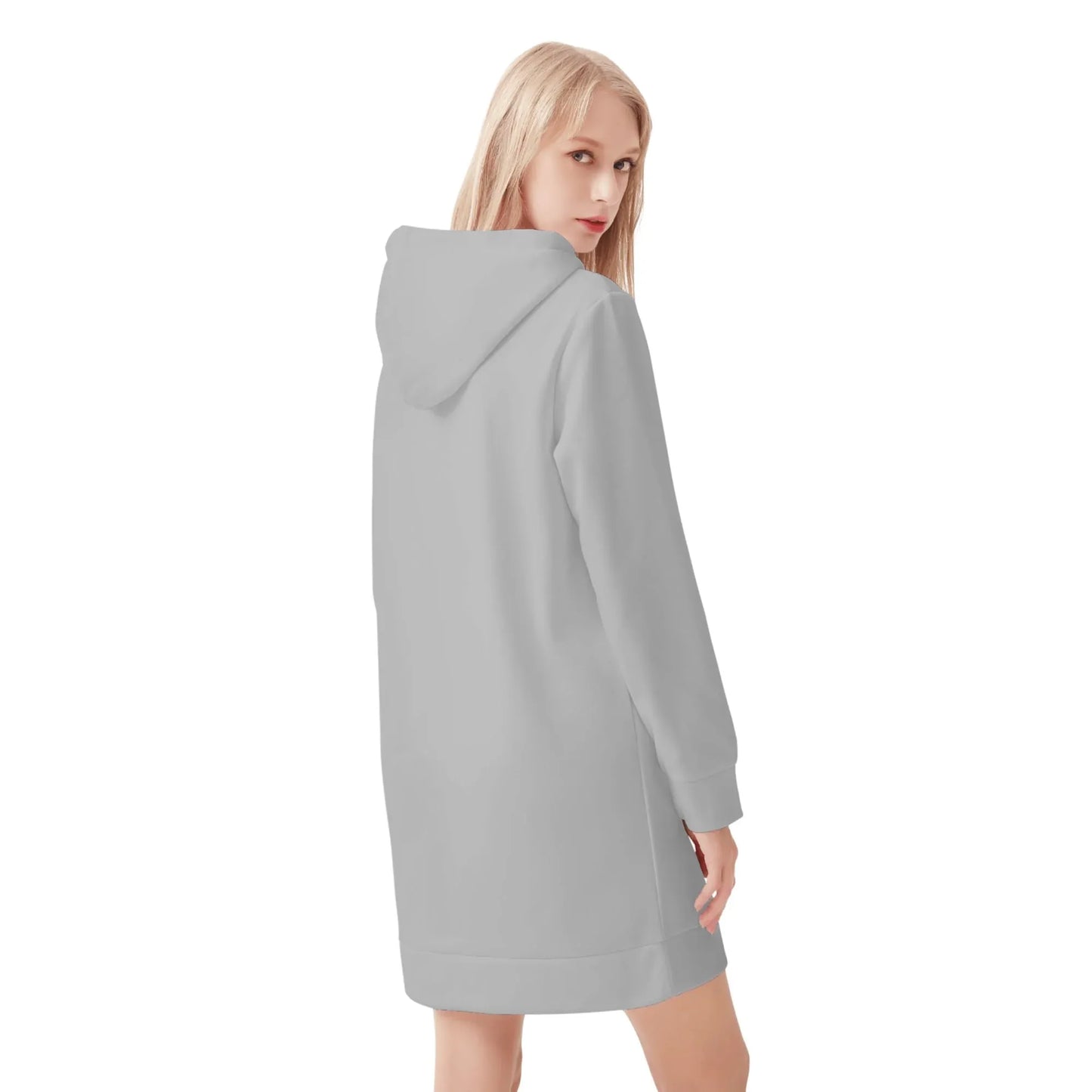 silberner-velvet-hoodie-dress-hoodiekleid-jlr-design-76121 - JLR Design
