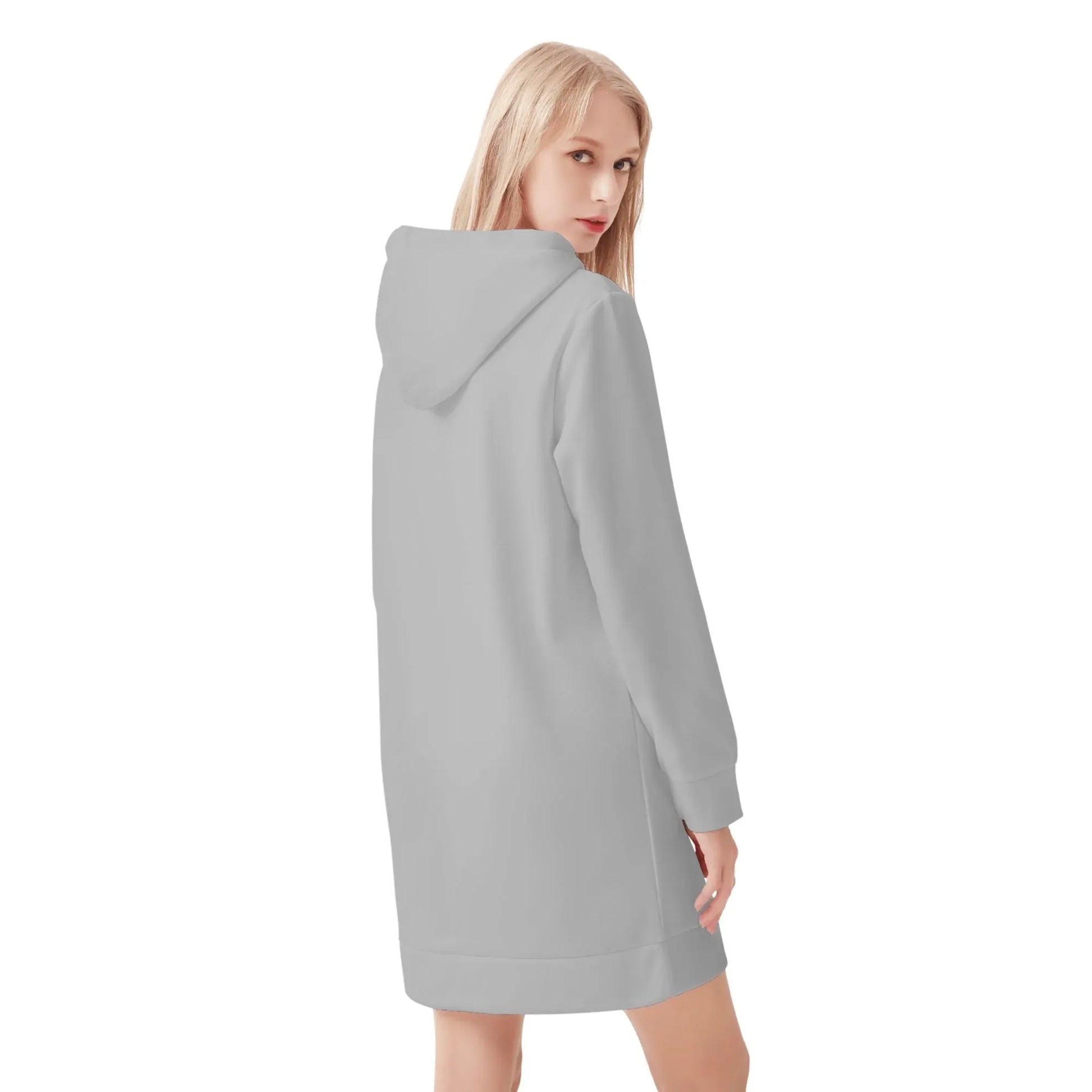 silberner-velvet-hoodie-dress-hoodiekleid-jlr-design-76121 - JLR Design