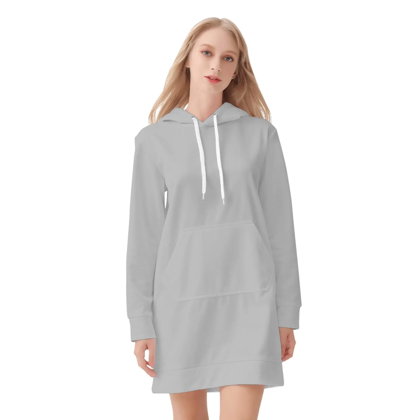 silberner-velvet-hoodie-dress-hoodiekleid-jlr-design-71201 - JLR Design