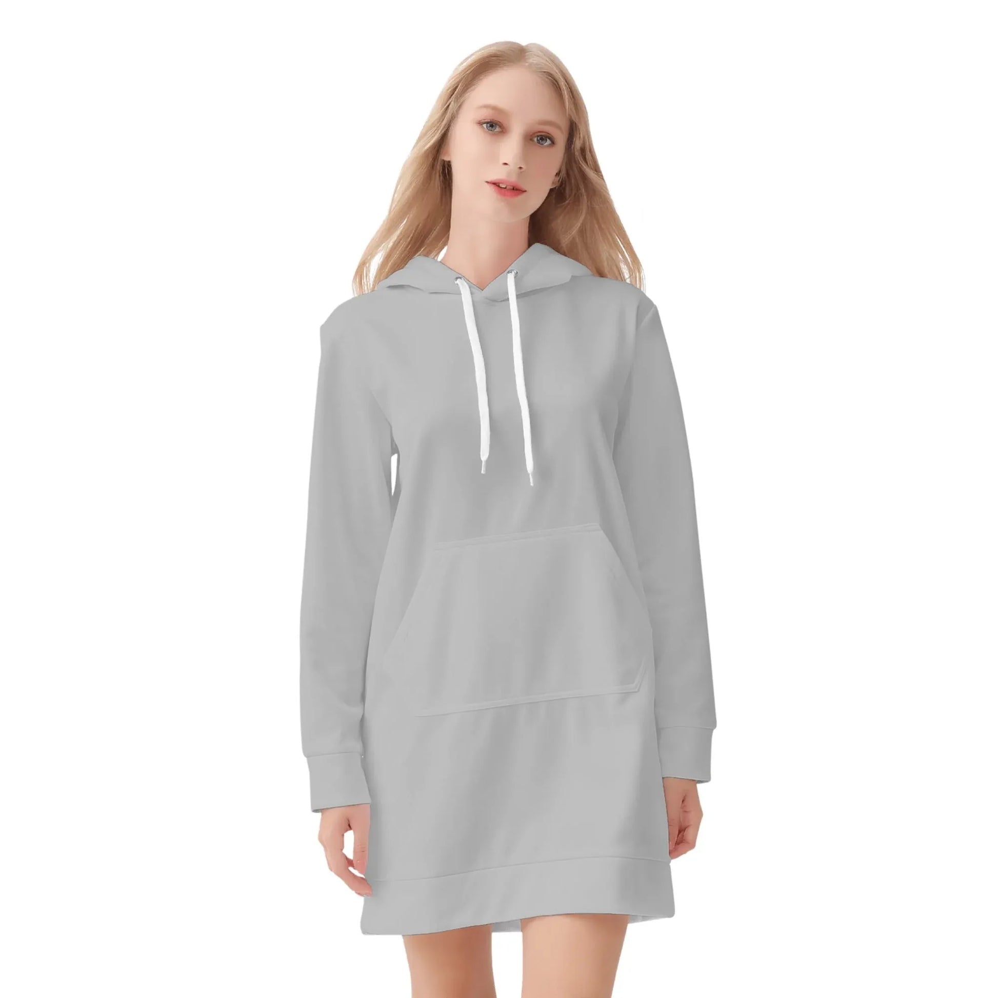 silberner-velvet-hoodie-dress-hoodiekleid-jlr-design-71201 - JLR Design
