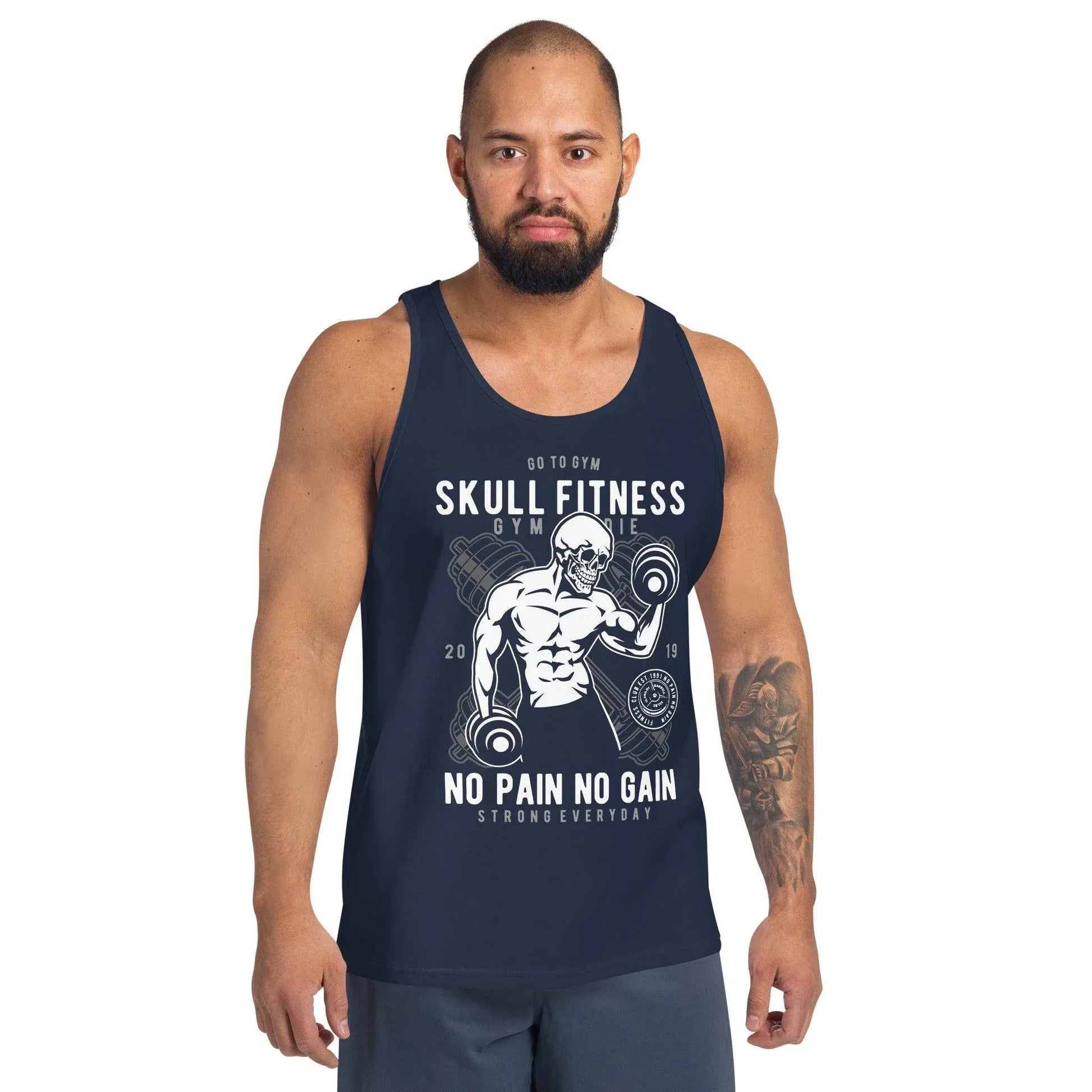 skull-fitness-tank-top-tank-top-jlr-design-25360 - JLR Design