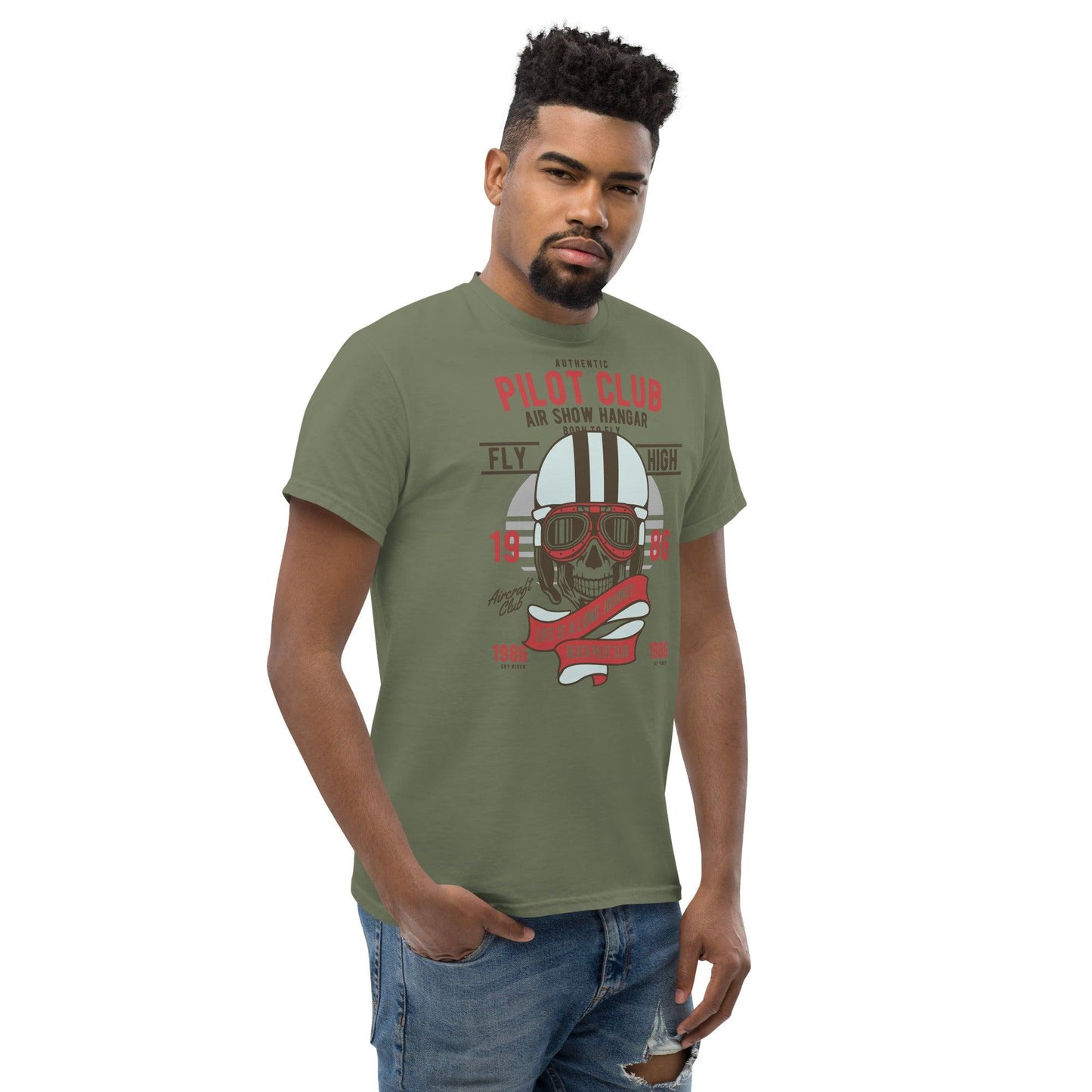 Skull Pilot Herren-T-Shirt T-Shirt 29.99 Herren, Pilot, Skull, T-Shirt JLR Design