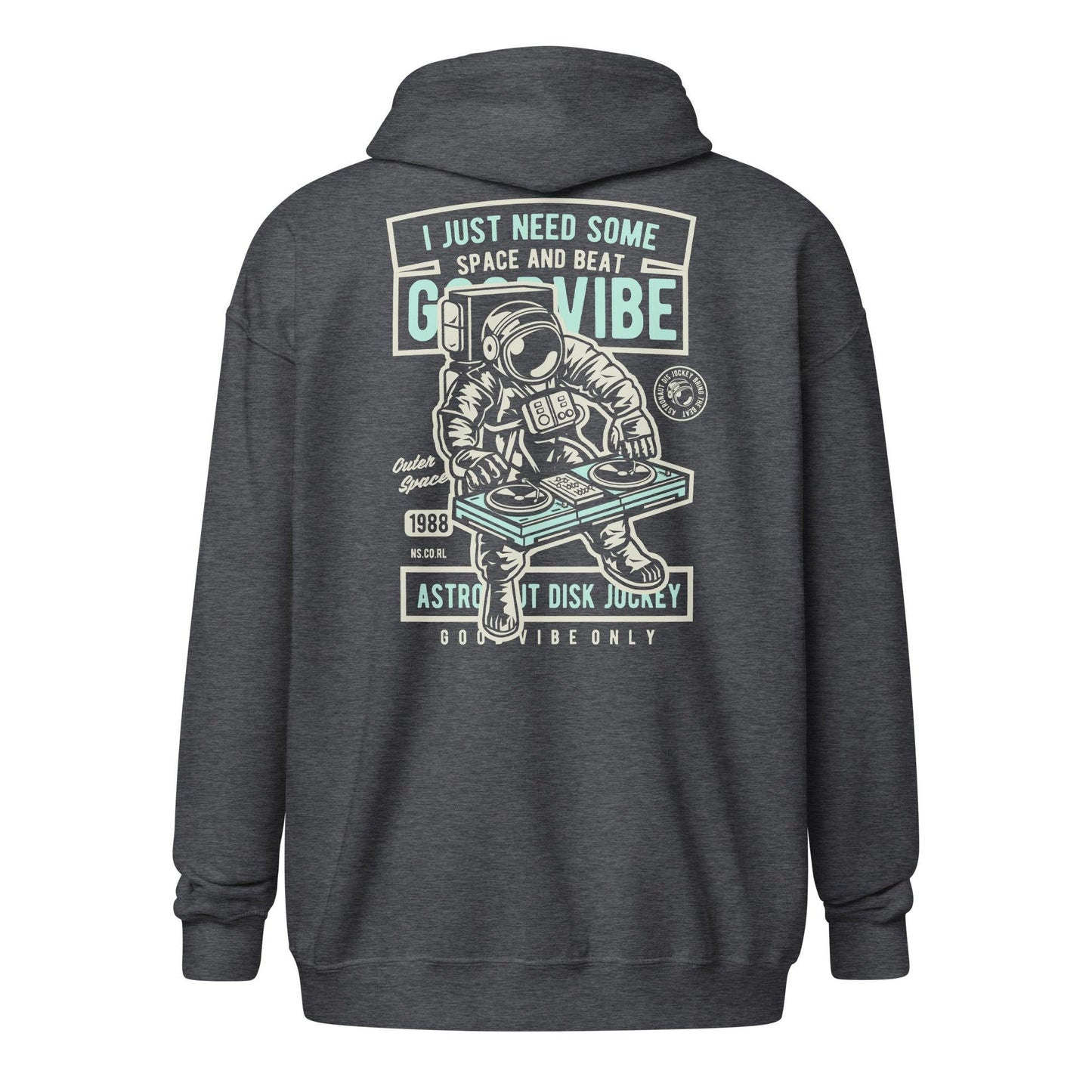 Space and Beat Zip Hoodie Hoodie 54.99 Beat, Hoodie, Space, Vibe JLR Design