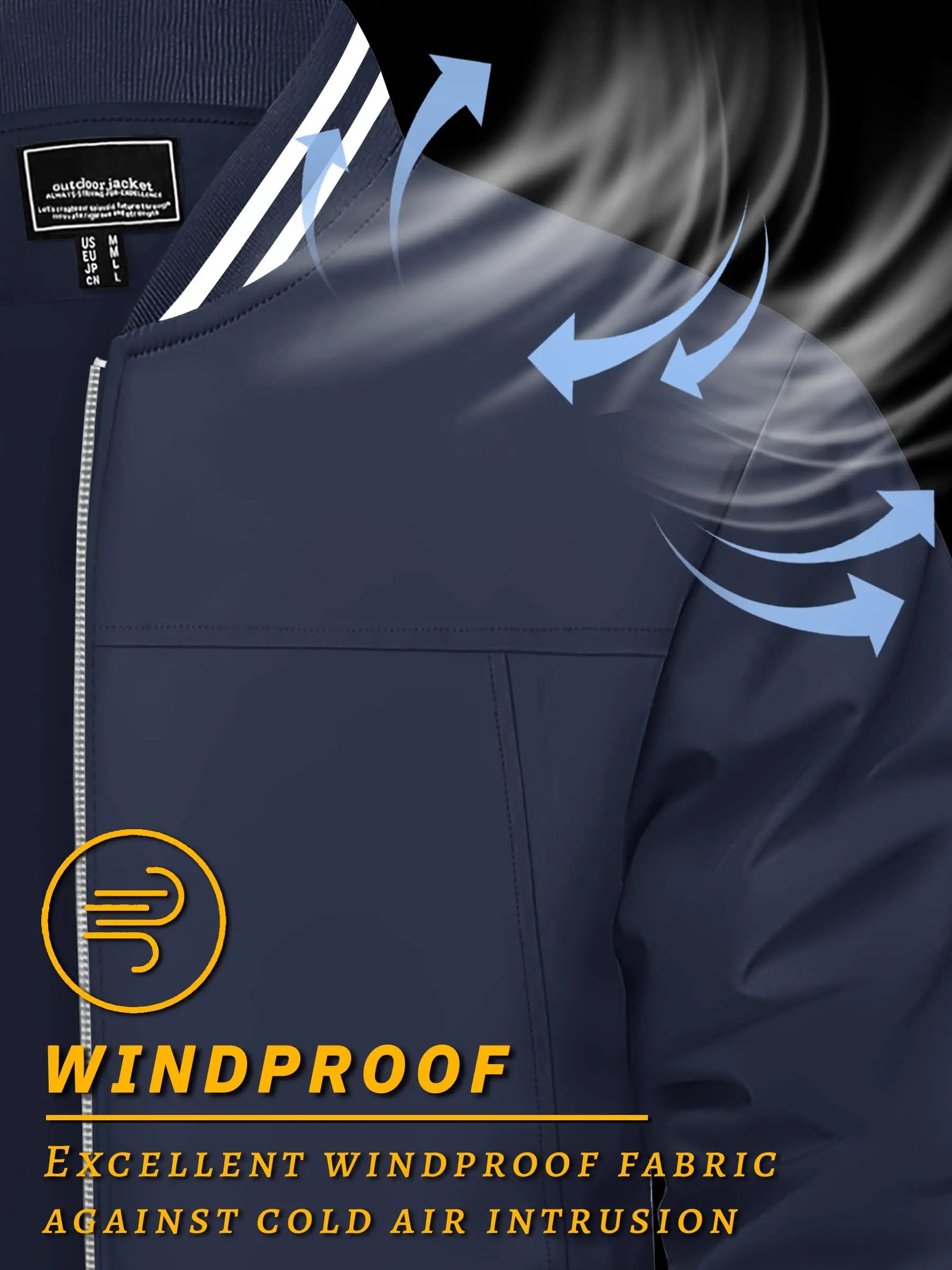 Sportliche Baseball Jacke für alle Gelegenheiten Bomberjacke JLR Design