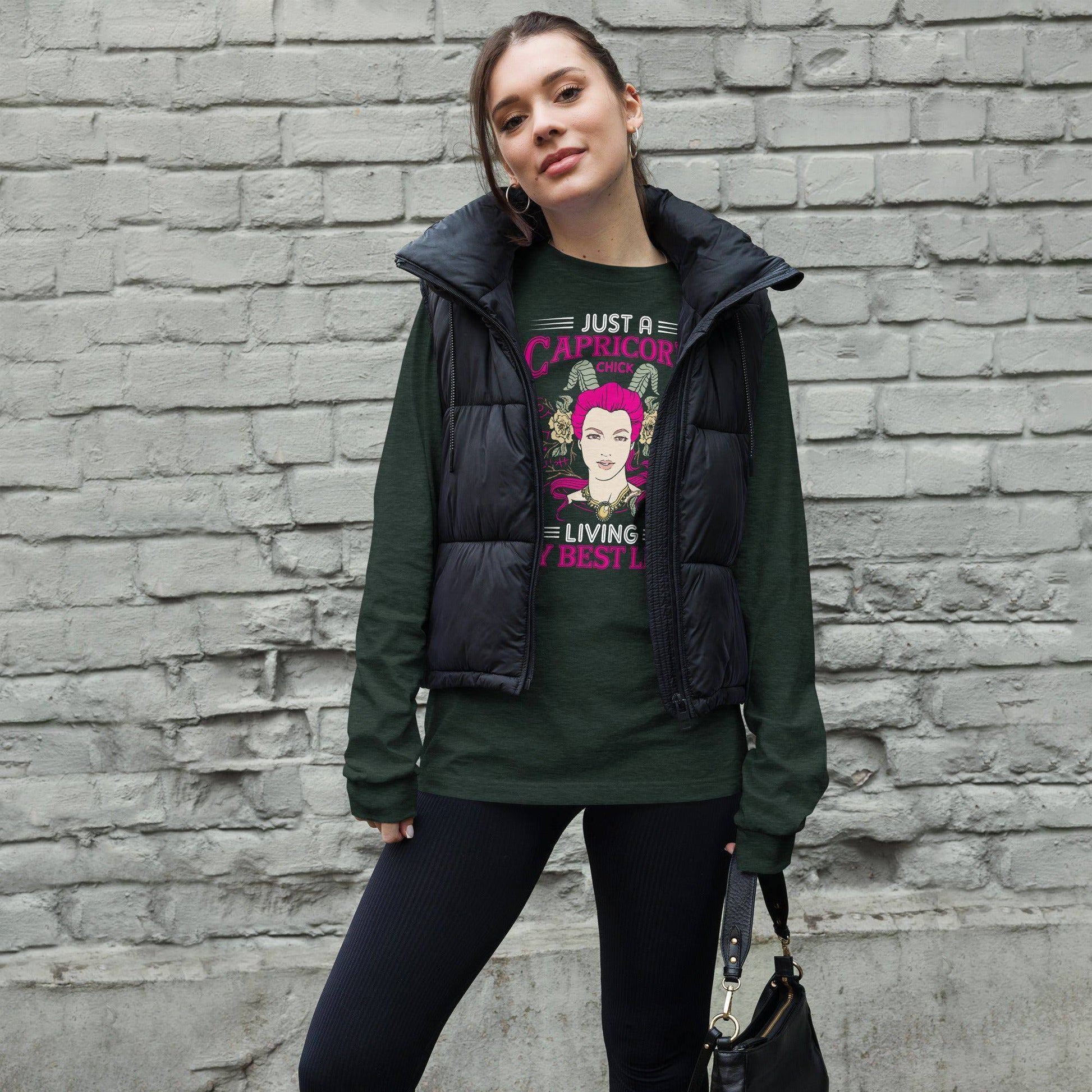Sternzeichen Capricorn Chick Langarmshirt Langarmshirt JLR Design