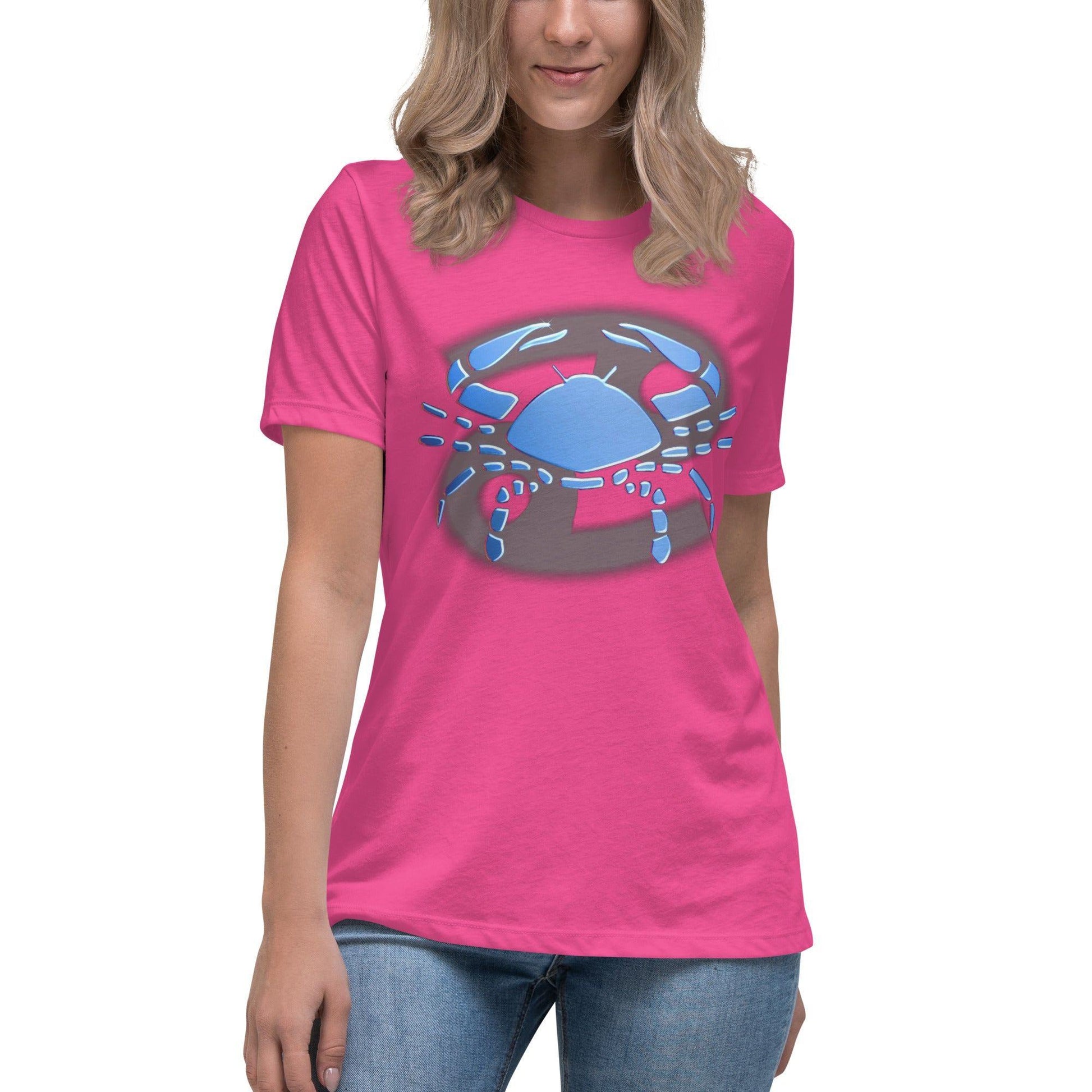 Sternzeichen Krebs Damen-T-Shirt T-Shirt JLR Design