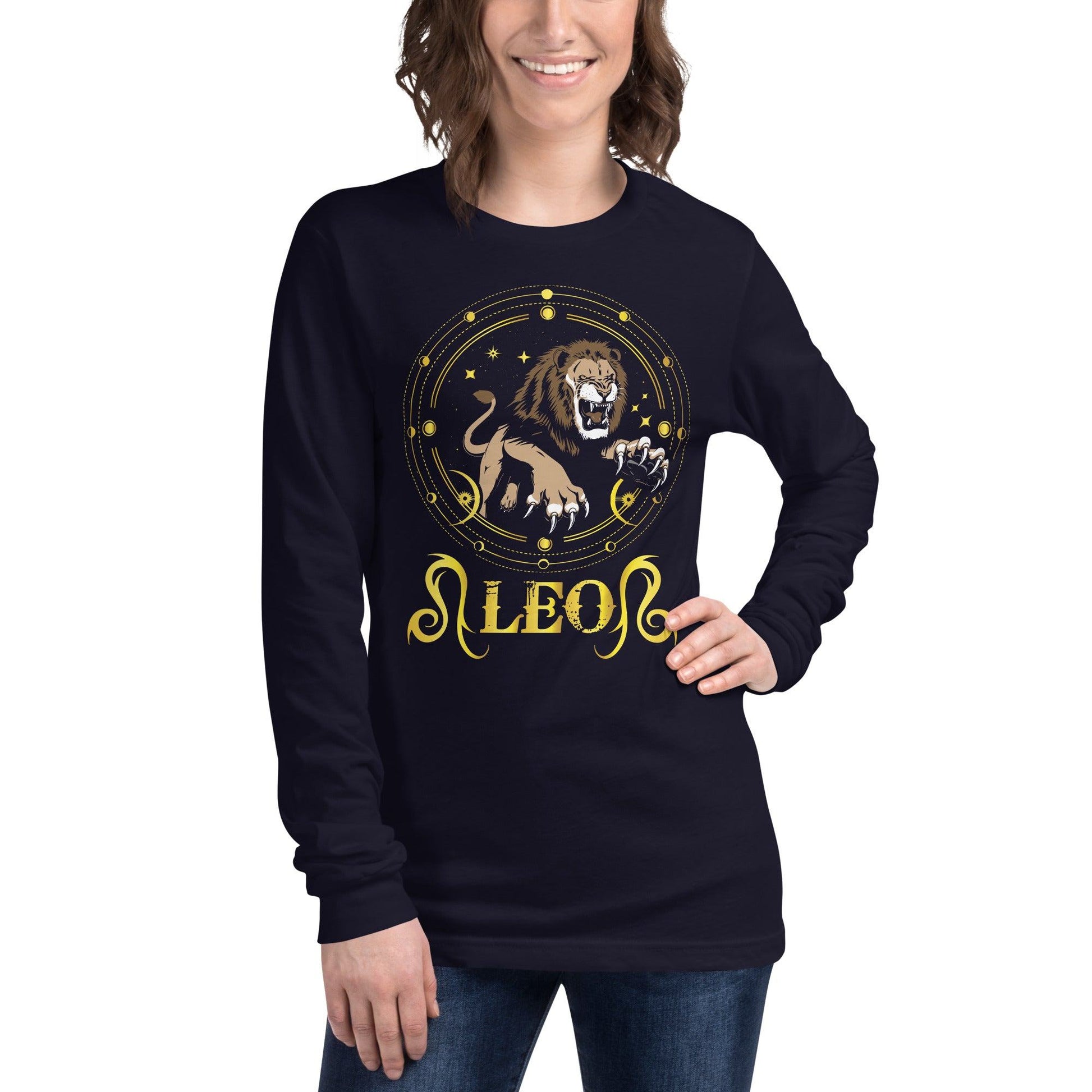 Sternzeichen Löwe Langarmshirt Langarmshirt JLR Design