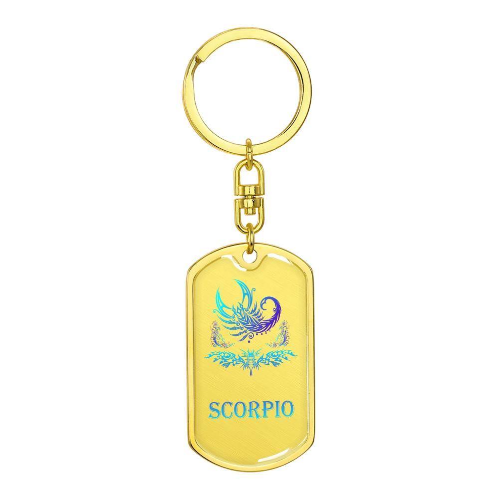Sternzeichen Skorpion Dog Tag Schlüsselanhänger Jewelry JLR Design