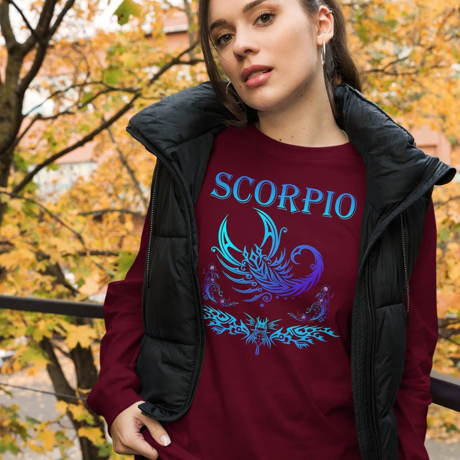 Sternzeichen Skorpion Langarmshirt Langarmshirt JLR Design