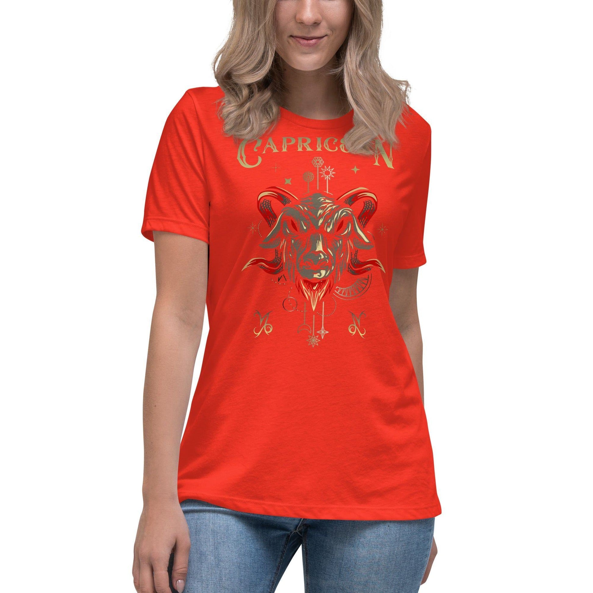 Sternzeichen Steinbock Damen-T-Shirt T-Shirt JLR Design