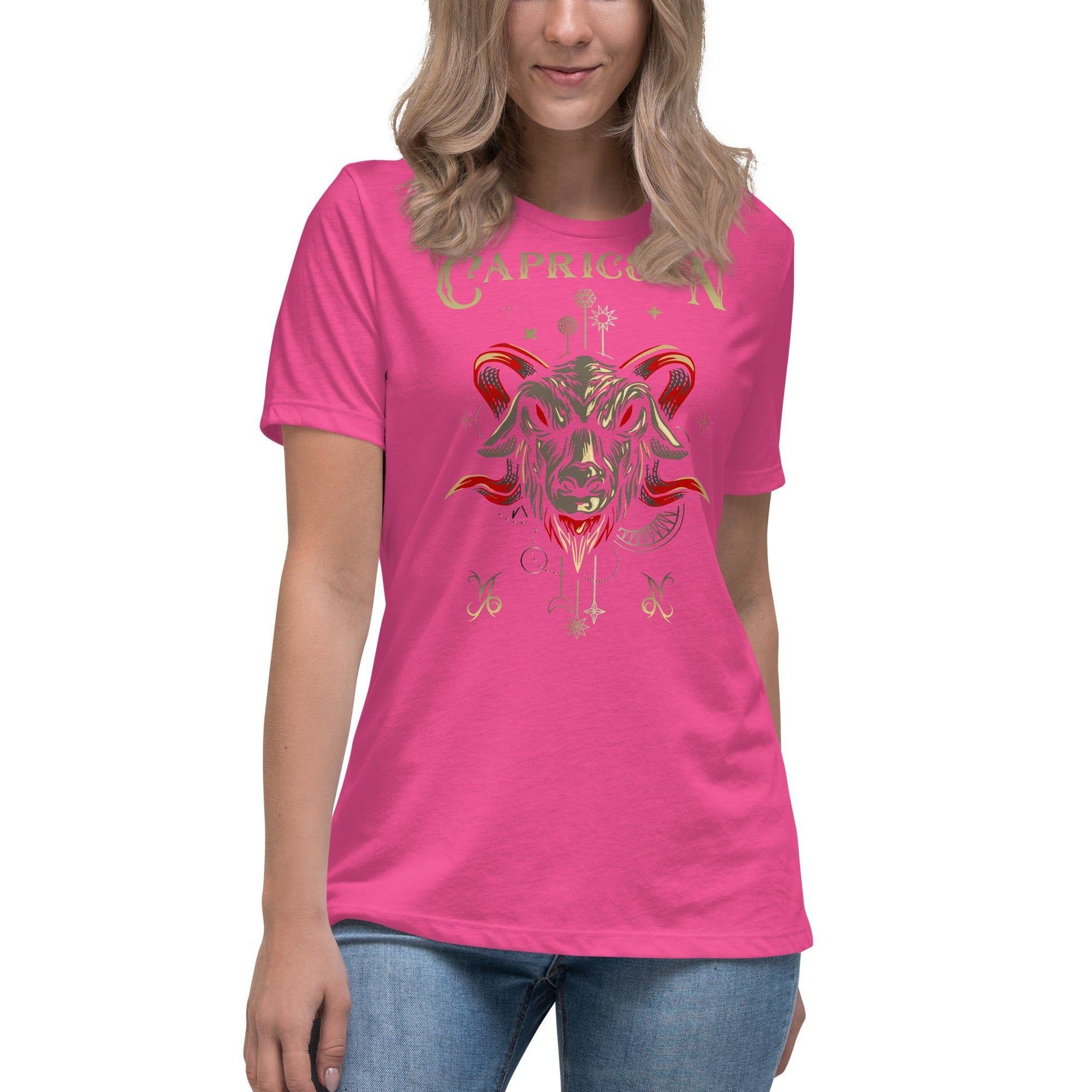 Sternzeichen Steinbock Damen-T-Shirt T-Shirt JLR Design
