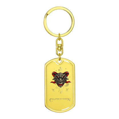 sternzeichen-steinbock-dog-tag-schlusselanhanger-jewelry-jlr-design-12054 - JLR Design