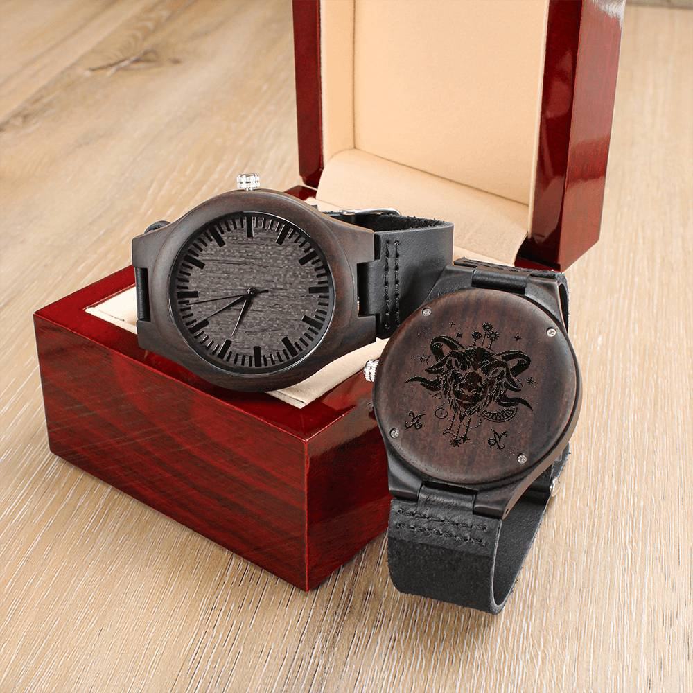 Sternzeichen Steinbock Holz Armbanduhr Watches 69.99 Armbanduhr, Holz, PB24-WOOD, PT-1749, Steinbock, Sternzeichen, TNM-2, USER-219738, W30042, W30043B JLR Design