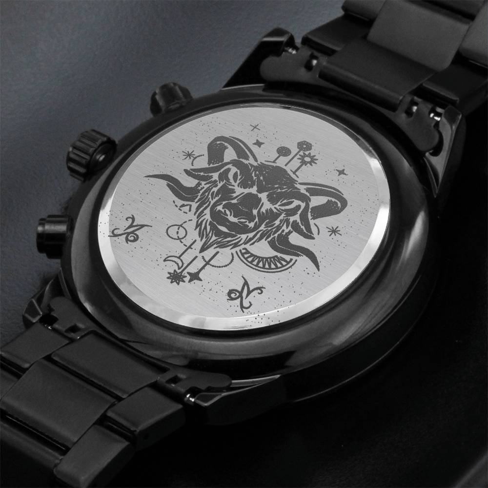 Sternzeichen Steinbock Uhr Jewelry 79.99 E131T, lx-P10125, P10125, PB24-WOOD, PT-1495, Steinbock, Sternzeichen, TNM-2, Uhr, USER-219738 JLR Design