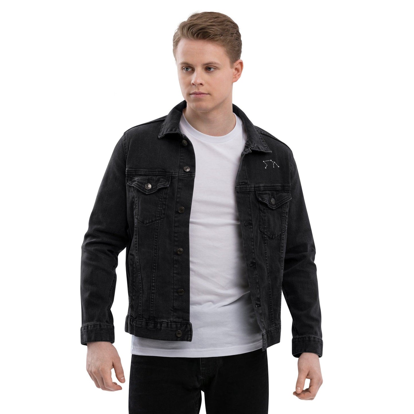 Sternzeichen Sternbild Wassermann Jeansjacke Jeansjacke 89.99 Jeansjacke, Sternbild, Sternzeichen, Wassermann JLR Design