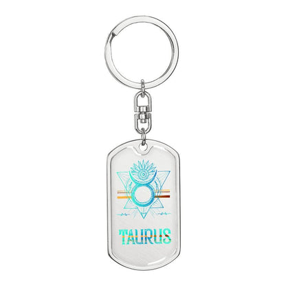 Sternzeichen Stier Dog Tag Schlüsselanhänger Jewelry JLR Design